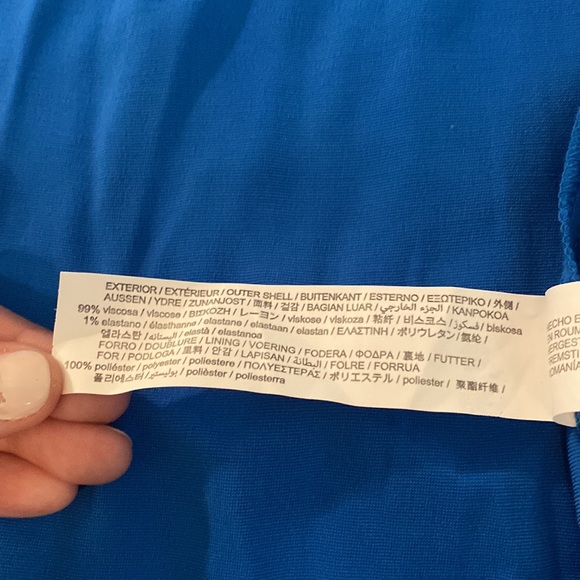 Blue Zara wrap front dress with belt. Size medium - Picture 5 of 5